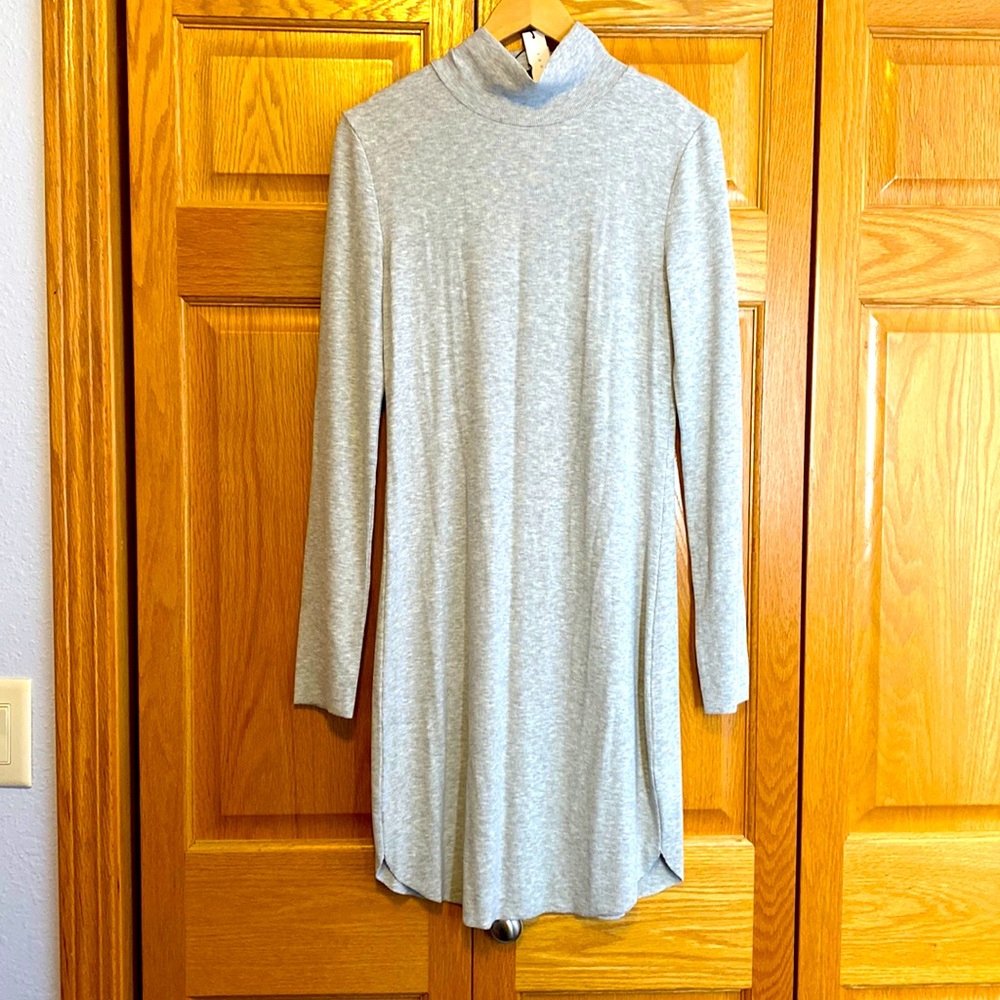 Sanctuary gray mock neck sweater dress size small nwt